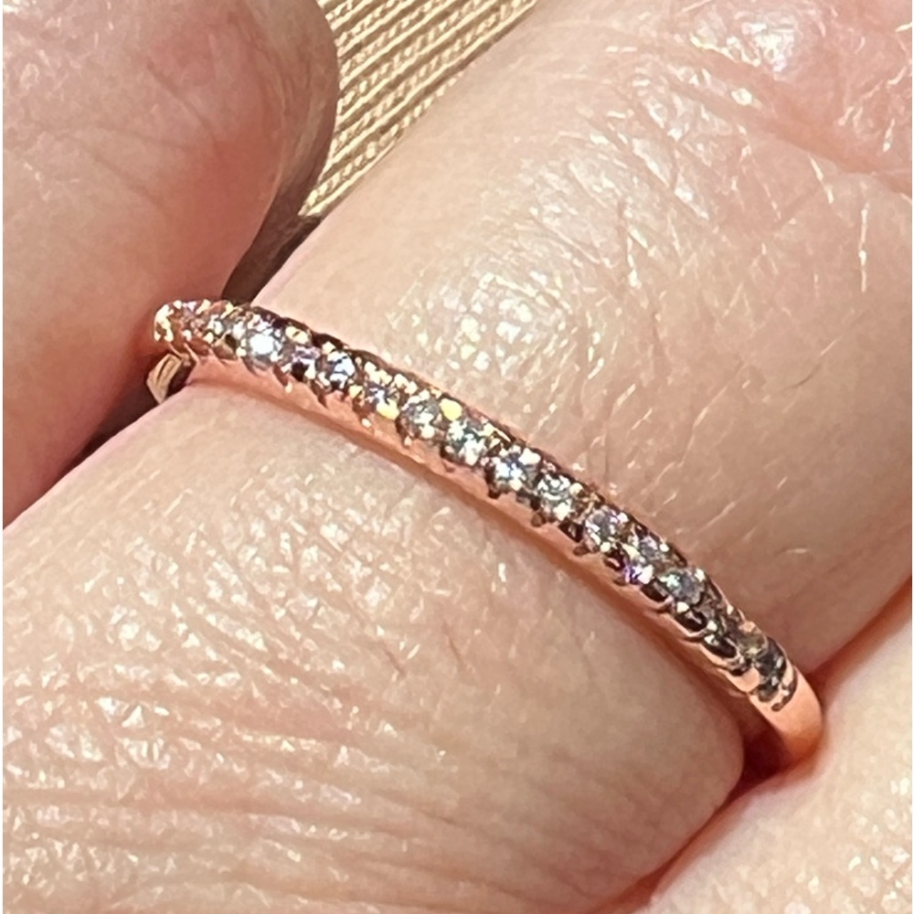 Rose Gold Zircon Ring 8 - Picture 6 of 14